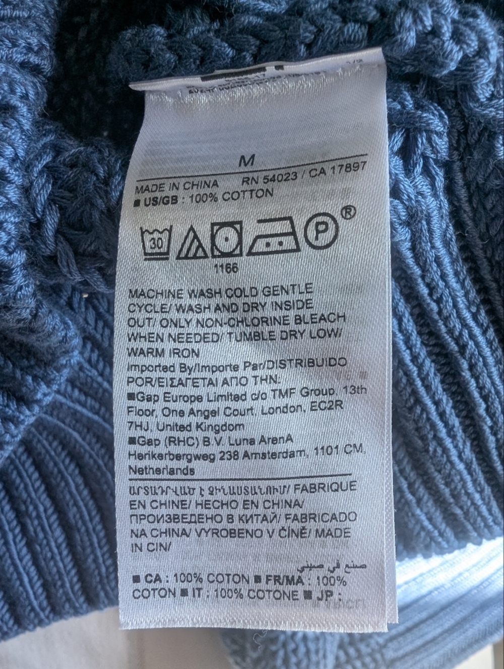 Banana Republic Slate Blue V-Neck Cropped Knit Sweater - Picture 5 of 5